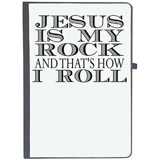                       UDNAG Ruled Notebook Diary 'my rock and thats how I roll', [A5 80Pages 80GSM]                                              