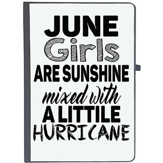                       UDNAG Ruled Notebook Diary 'Girls | june girls are sunshine mixed with', [A5 80Pages 80GSM]                                              