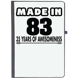                      UDNAG Ruled Notebook Diary 'Awesomeness | made in 83', [A5 80Pages 80GSM]                                              