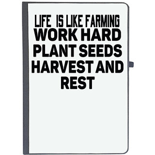                       UDNAG Ruled Notebook Diary 'Life, farming | life is like farming work hard', [A5 80Pages 80GSM]                                              