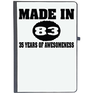                       UDNAG Ruled Notebook Diary 'Awesomeness | made in 84', [A5 80Pages 80GSM]                                              