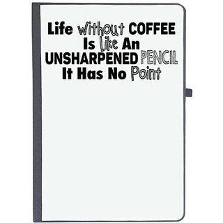                       UDNAG Ruled Notebook Diary 'Coffee | life without coffee-a', [A5 80Pages 80GSM]                                              