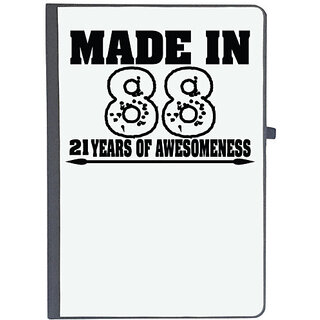                       UDNAG Ruled Notebook Diary 'Awesomeness | made in 89', [A5 80Pages 80GSM]                                              