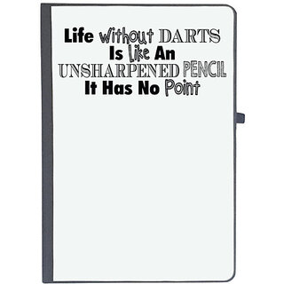                       UDNAG Ruled Notebook Diary 'Darts | life without darts', [A5 80Pages 80GSM]                                              