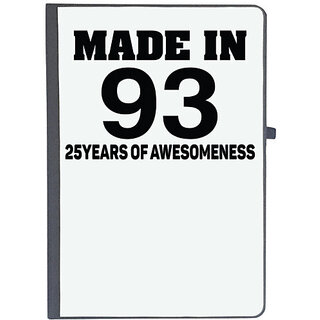                       UDNAG Ruled Notebook Diary 'Awesomeness | made in 93 25 years of awesomeness', [A5 80Pages 80GSM]                                              