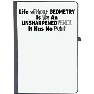                       UDNAG Ruled Notebook Diary 'Geometry | life without geometry is like an', [A5 80Pages 80GSM]                                              