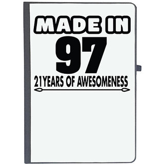                       UDNAG Ruled Notebook Diary 'Awesomeness | made in 98', [A5 80Pages 80GSM]                                              