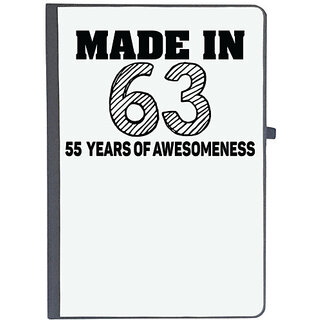                       UDNAG Ruled Notebook Diary 'Awesomeness | made in 63 55 years of awesomeness', [A5 80Pages 80GSM]                                              