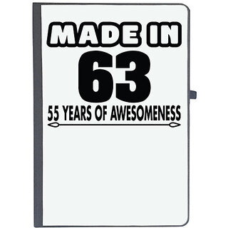                       UDNAG Ruled Notebook Diary 'Awesomeness | made in 63', [A5 80Pages 80GSM]                                              