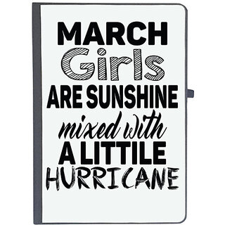                       UDNAG Ruled Notebook Diary 'Girls | march girls are sunshine mixed with', [A5 80Pages 80GSM]                                              