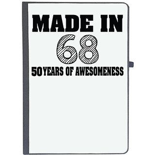                       UDNAG Ruled Notebook Diary 'Awesomeness | made in 68 50 years of awesome', [A5 80Pages 80GSM]                                              