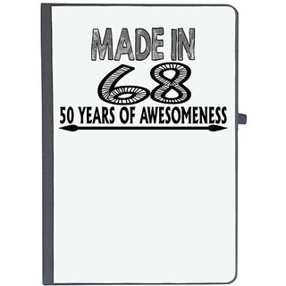                       UDNAG Ruled Notebook Diary 'Awesomeness | made in 68', [A5 80Pages 80GSM]                                              