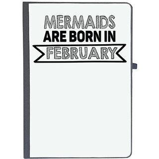                       UDNAG Ruled Notebook Diary 'February Birthday | mermaids are bron in', [A5 80Pages 80GSM]                                              