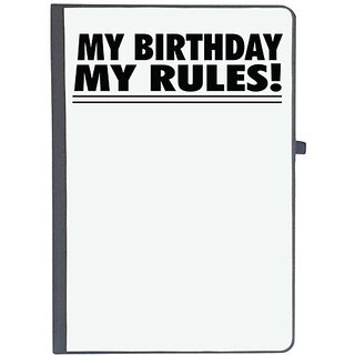                       UDNAG Ruled Notebook Diary 'Birthday | my birthday my rules!', [A5 80Pages 80GSM]                                              