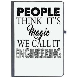                       UDNAG Ruled Notebook Diary 'Engineering | people think it's magic', [A5 80Pages 80GSM]                                              