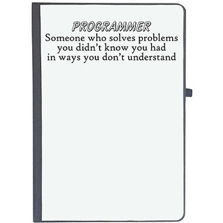                       UDNAG Ruled Notebook Diary 'Programmer | programmer some one who solves problems', [A5 80Pages 80GSM]                                              