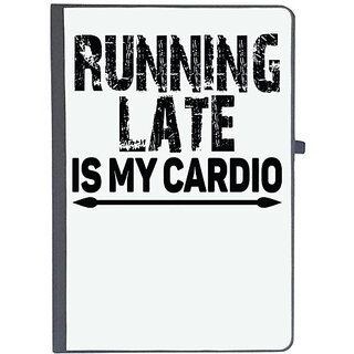                       UDNAG Ruled Notebook Diary 'Running Late | running late is my cardio', [A5 80Pages 80GSM]                                              