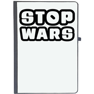                       UDNAG Ruled Notebook Diary 'Wars | stop wars', [A5 80Pages 80GSM]                                              