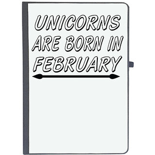                       UDNAG Ruled Notebook Diary 'Birthday February | unicorns are born in february', [A5 80Pages 80GSM]                                              