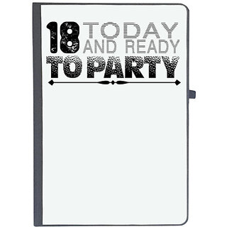                       UDNAG Ruled Notebook Diary 'Party | 18 today', [A5 80Pages 80GSM]                                              