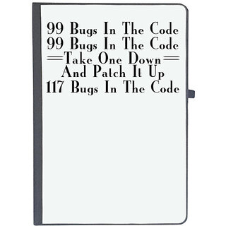                       UDNAG Ruled Notebook Diary 'Code | 99 bugs in the code', [A5 80Pages 80GSM]                                              