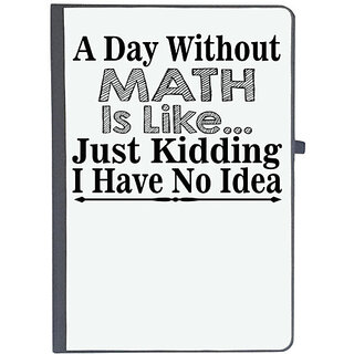                       UDNAG Ruled Notebook Diary 'Math | a day without math is like', [A5 80Pages 80GSM]                                              