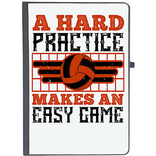                       UDNAG Ruled Notebook Diary 'Basketball | A hard practice makes an easy game', [A5 80Pages 80GSM]                                              