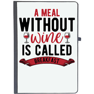                       UDNAG Ruled Notebook Diary 'Wine, Breakfast | A Meal', [A5 80Pages 80GSM]                                              