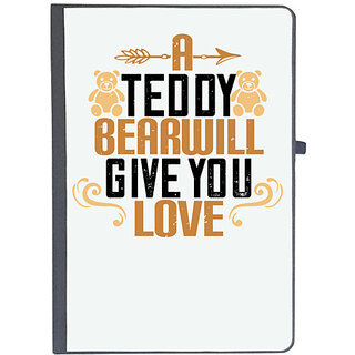                       UDNAG Ruled Notebook Diary 'Teddy Bear | A teddy bear will give you love', [A5 80Pages 80GSM]                                              