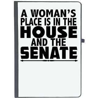                       UDNAG Ruled Notebook Diary 'Woman | a woman's place is in the', [A5 80Pages 80GSM]                                              