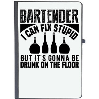                       UDNAG Ruled Notebook Diary 'Bartender | Bartender I can fix', [A5 80Pages 80GSM]                                              