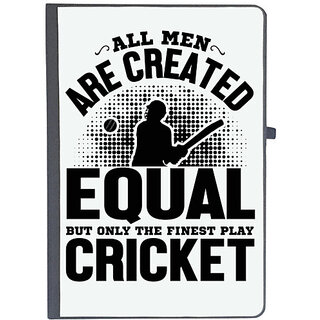                       UDNAG Ruled Notebook Diary 'Cricket | All men are-1', [A5 80Pages 80GSM]                                              