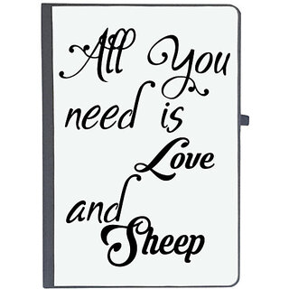                       UDNAG Ruled Notebook Diary 'Love Sheep | all you need is love and sheep', [A5 80Pages 80GSM]                                              