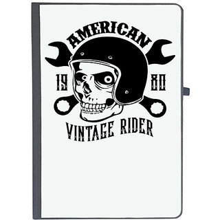                       UDNAG Ruled Notebook Diary 'Vintage Rider | American vintage', [A5 80Pages 80GSM]                                              