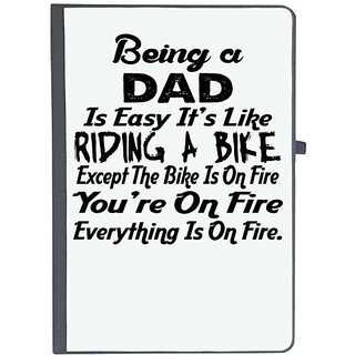                       UDNAG Ruled Notebook Diary 'Father | being a dad is easy it's like', [A5 80Pages 80GSM]                                              