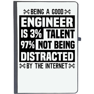                       UDNAG Ruled Notebook Diary 'Engineer | Being a good', [A5 80Pages 80GSM]                                              