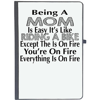                       UDNAG Ruled Notebook Diary 'Mother | being a mom is easy it's like', [A5 80Pages 80GSM]                                              