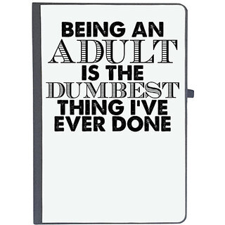                       UDNAG Ruled Notebook Diary 'Adult | being an adult is the', [A5 80Pages 80GSM]                                              
