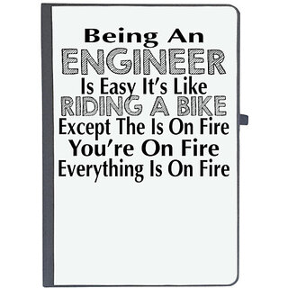                       UDNAG Ruled Notebook Diary 'Engineer | being an engineer is easy it's like', [A5 80Pages 80GSM]                                              