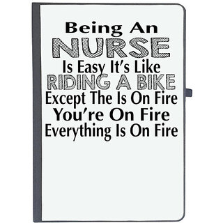                       UDNAG Ruled Notebook Diary 'Nurse | being an nurse is easy it's like', [A5 80Pages 80GSM]                                              