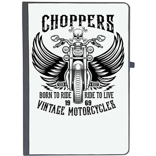                       UDNAG Ruled Notebook Diary 'Vintage Motorcycle | Choppers', [A5 80Pages 80GSM]                                              