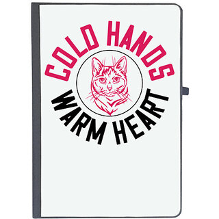                       UDNAG Ruled Notebook Diary 'Cat | cold hands warm heart', [A5 80Pages 80GSM]                                              