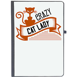                       UDNAG Ruled Notebook Diary 'Lady | crazy cat lady 01', [A5 80Pages 80GSM]                                              