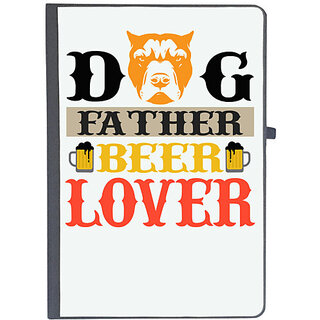                       UDNAG Ruled Notebook Diary 'Father, Beer | Dog Father Beer Lover', [A5 80Pages 80GSM]                                              
