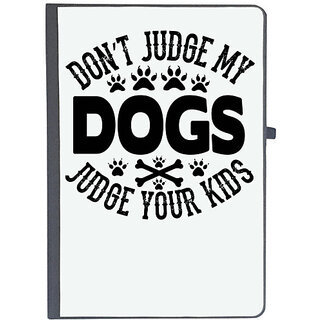                       UDNAG Ruled Notebook Diary 'Dog | Don't judge', [A5 80Pages 80GSM]                                              