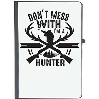                       UDNAG Ruled Notebook Diary 'Hunter | Don't Mess', [A5 80Pages 80GSM]                                              