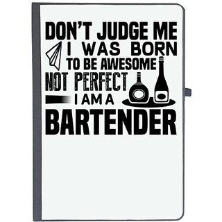                       UDNAG Ruled Notebook Diary 'Bartender | DONT JUDGE ME', [A5 80Pages 80GSM]                                              