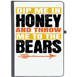                       UDNAG Ruled Notebook Diary 'Honey | dip me in honey and throw me to the bears', [A5 80Pages 80GSM]                                              