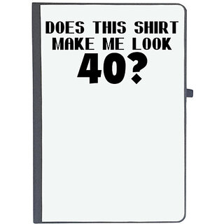                       UDNAG Ruled Notebook Diary 'Shirt | does this shirt make me look', [A5 80Pages 80GSM]                                              