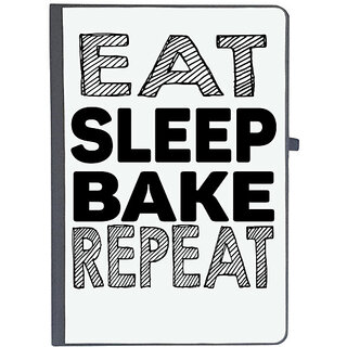                       UDNAG Ruled Notebook Diary 'Bake | eat sleep bake repeat', [A5 80Pages 80GSM]                                              